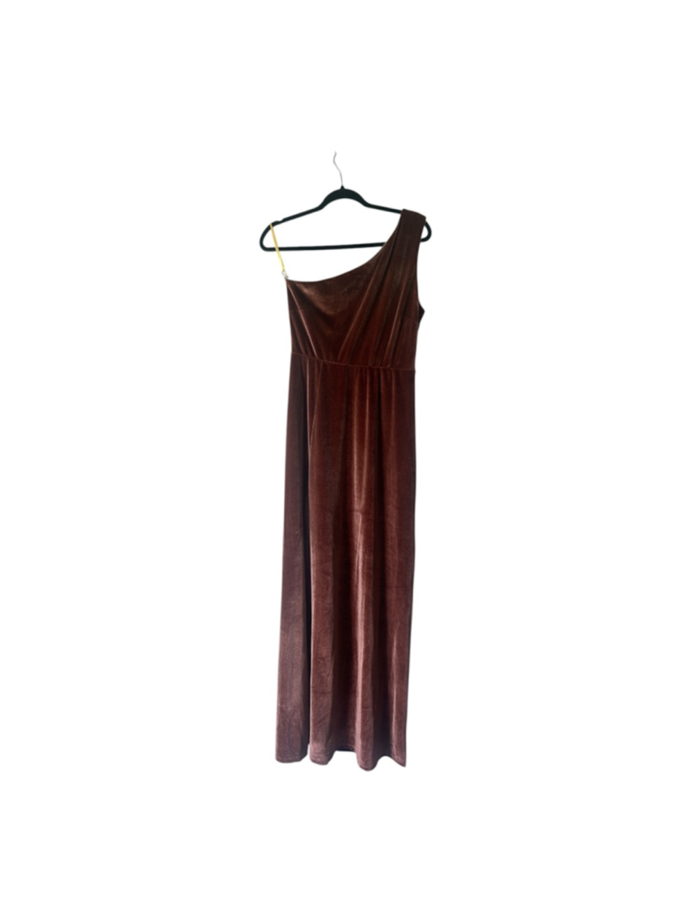 Baltic Born Tatiana One Shoulder Velvet Fairy Whimsy Slot Rose Maxi Dress Size L